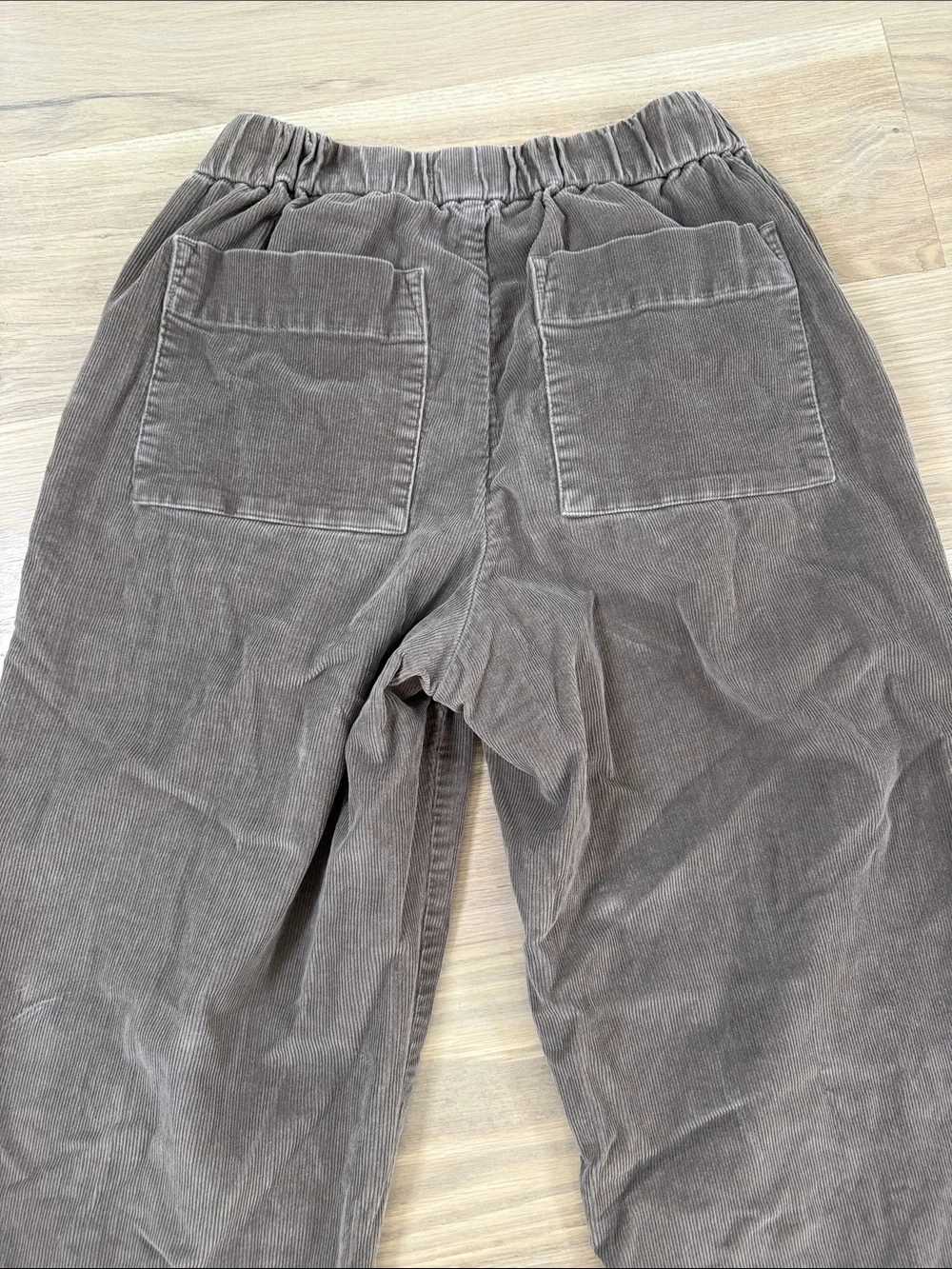 Everlane Corduroy Wide Leg Pull On Pants Taupe Brown Size 8